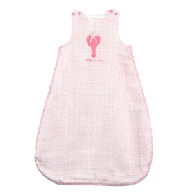 gigoteuse été légère en lange tog 0,5 fille rose motif homard en coton bio oekotex