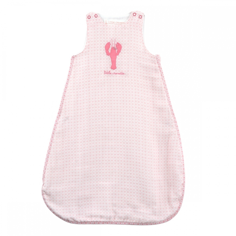 Turbulette Ete Fille En Lange Imprime Rose Homard Little Crevette