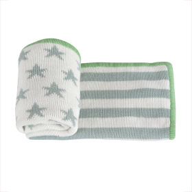 Couverture bébé bleue Drapeau USA