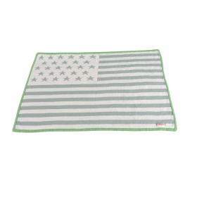 Couverture bébé bleue Drapeau USA