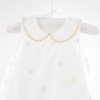 Gigoteuse à pois tog 2,5 fille col claudine blanche en coton bio oekotex