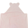Sortie de bain à oreilles Baby Shower rose pâle