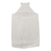 cape de bain bébé à oreilles Baby Shower gris clair coton bio oeko-tex