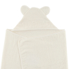 cape de bain bébé à oreilles Baby Shower écrue coton bio oeko-tex