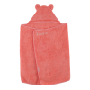 cape de bain à oreilles Baby Shower corail