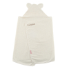 Cape de bain bébé mixte garçon fille écrue oreilles à personnaliser prénom avec broderie coton bio oekotex