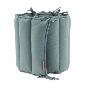Tour de lit uni vert sauge matelassé coton bio oekotex Dream Forest