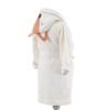 Peignoir à capuche enfant mixte fille garçon blanc capuche renard en coton bio oekotex