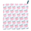 Débarbouillettes en gaze de coton bio lavable et réutilisable motif pommes rose