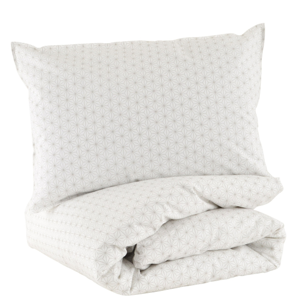 Housse de couette+taie d'oreiller gaze de coton bio