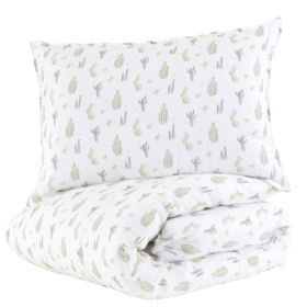 Parure de lit gaze de coton Cactus 100x140 cm
