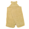 cape de bain bébé à oreilles Baby Shower moutarde coton bio oeko-tex