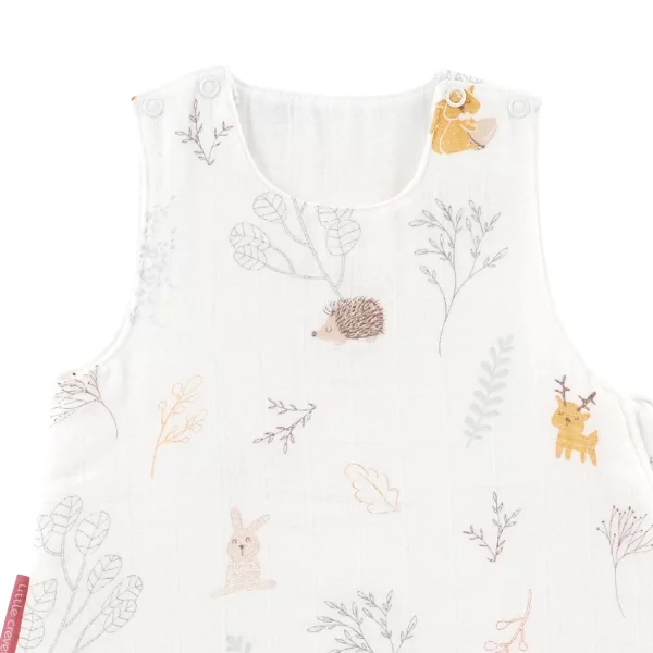 gigoteuse été légère tog 0,5 mixte fille garçon motif foret renard hérisson feuillage en coton bio oekotex