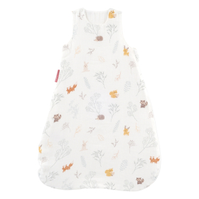 gigoteuse été légère tog 0,5 mixte fille garçon motif foret renard hérisson feuillage en coton bio oekotex