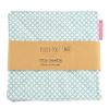 Essuie-tout en tissu lavable et réutilisable doublé éponge motif pois verts en coton bio