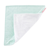 Essuie-tout en tissu lavable et réutilisable doublé éponge motif vagues bleu turquoise en coton bio