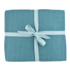 Drap-housse bébé double gaze en lange uni bleu canard coton bio oeko-tex