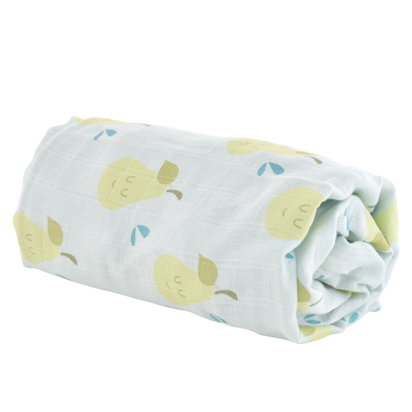 Drap Housse Bebe En Lange Imprime Poires Little Crevette