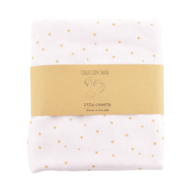maxi-lange bébé fille rose pâle étoiles dorés en coton bio oekotex