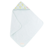 Cape de bain bébé mixte garçon fille bleu et vert motif poire coton bio oekotex