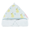 Cape de bain bébé mixte garçon fille bleu et vert motif poire coton bio oekotex
