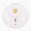 Gigoteuse fille rose pâle motif cygne princesse avec broderie dorée couronne, étoiles à l'intérieur, coton bio et oekotex