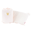 tour de lit bébé fille rose pale broderie couronne dorée en coton bio oekotex