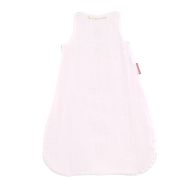 Gigoteuse été légère fille tog 0,5 rose pâle motif cygne princesse broderie dorée coton bio oekotex
