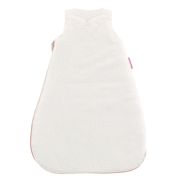 gigoteuse fille couleur écrue motif arc-en-ciel licorne rose en coton bio oekotex tog 2,5