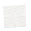Débarbouillettes en gaze de coton bio lavable et réutilisable écru motif étoiles taupes