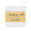 Débarbouillettes en gaze de coton bio lavable et réutilisable écru motif étoiles taupes