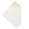 Cape de bain bébé fille arc-en-ciel écru coton bio oekotex