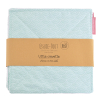 Essuie-tout en tissu lavable et réutilisable doublé éponge motif vagues bleu turquoise en coton bio