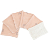 lingettes bébé en tissu lavables et réutilisables gaze de coton et éponge corail motif arc-en-ciel coton bio et oekotex