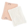 lingettes bébé en tissu lavables et réutilisables gaze de coton et éponge corail motif arc-en-ciel coton bio et oekotex