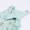gigoteuse été légère tog 0,5 bleue fille col claudine motif fleurs et oiseaux en coton bio oekotex