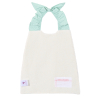 Serviette bavoir élastiqué bleu mixte fille garçon motif vague en coton bio oekotex