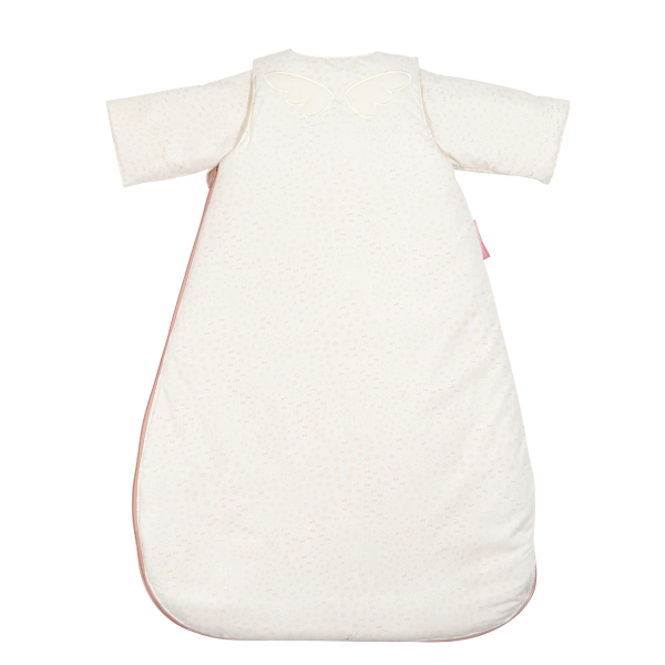 dos gigoteuse hiver fille rose pâle motif arc-en-ciel licorne manches amovibles tog 2,5 en coton bio oekoetex