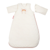 gigoteuse hiver fille rose pâle motif arc-en-ciel licorne manches amovibles tog 2,5 en coton bio oekoetex