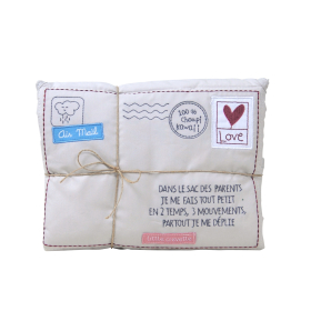 tapis à langer de voyage nomade imperméable coton bio
