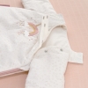 gigoteuse hiver fille rose pâle motif arc-en-ciel licorne manches amovibles tog 2,5 en coton bio oekoetex