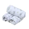 Lot de 3 langes Cactus blanc et vert en coton bio oekotex