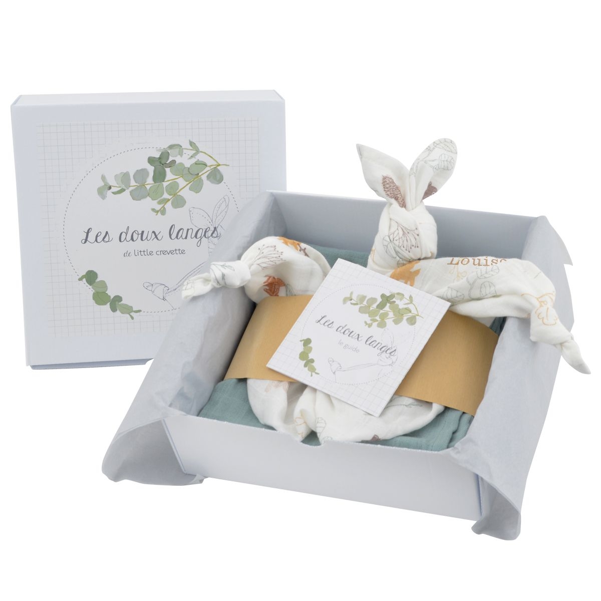 Coffret cadeau bébé personnalisé lange Limonade