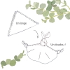 tutoriel plier un lange en doudou lapin