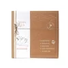 coffret cadeau bebe fille rose pale avec sac, maxi-lange, journal, carte et badge, coton bio oekotex