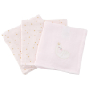 lot de 3 langes rose pale en coton bio oekotex