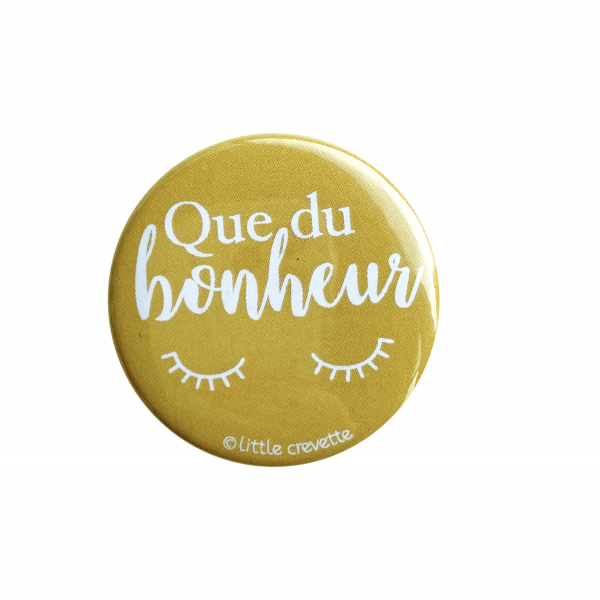 badge couleur or que du bonheur