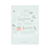 Carte illustrée pomme et citation optimiste a encadrer