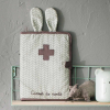 Protège-carnet de santé lapin coton bio Bonne nuit