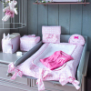 Accessoires de rangement pour plan à langer fille fleurs roses